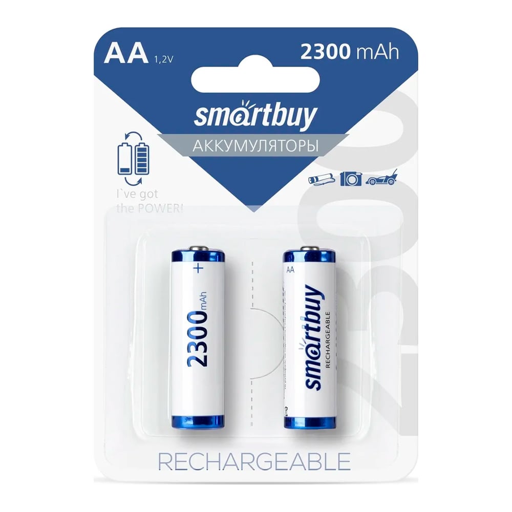 Аккумулятор Smartbuy nimh aa/2bl 2300 mah (24/240) упаковка 2 шт. SBBR-2A02BL2300