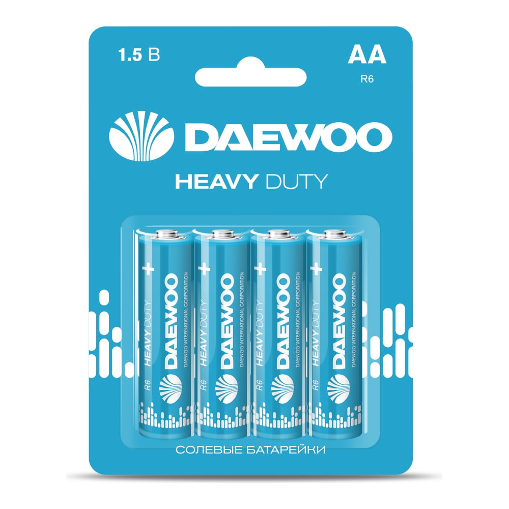 Батарейка Солевой элемент питания DAEWOO AA/R6 1.5В Heavy Duty BL-4 (уп.4шт) 5029309