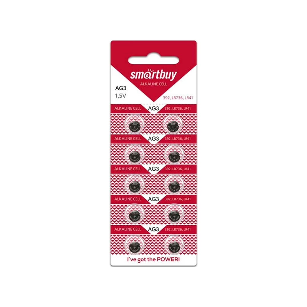 Батарейка Smartbuy часовая ag3-10b (100/2000) упаковка 10 шт. SBBB-AG3-10B
