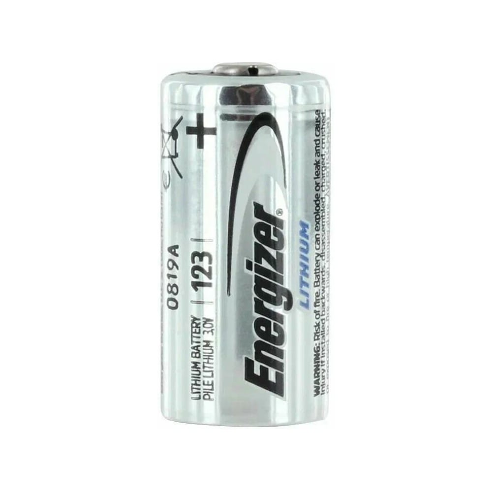 Элемент питания литиевый Energizer CR123 2BL 7638900168495 RPL00139