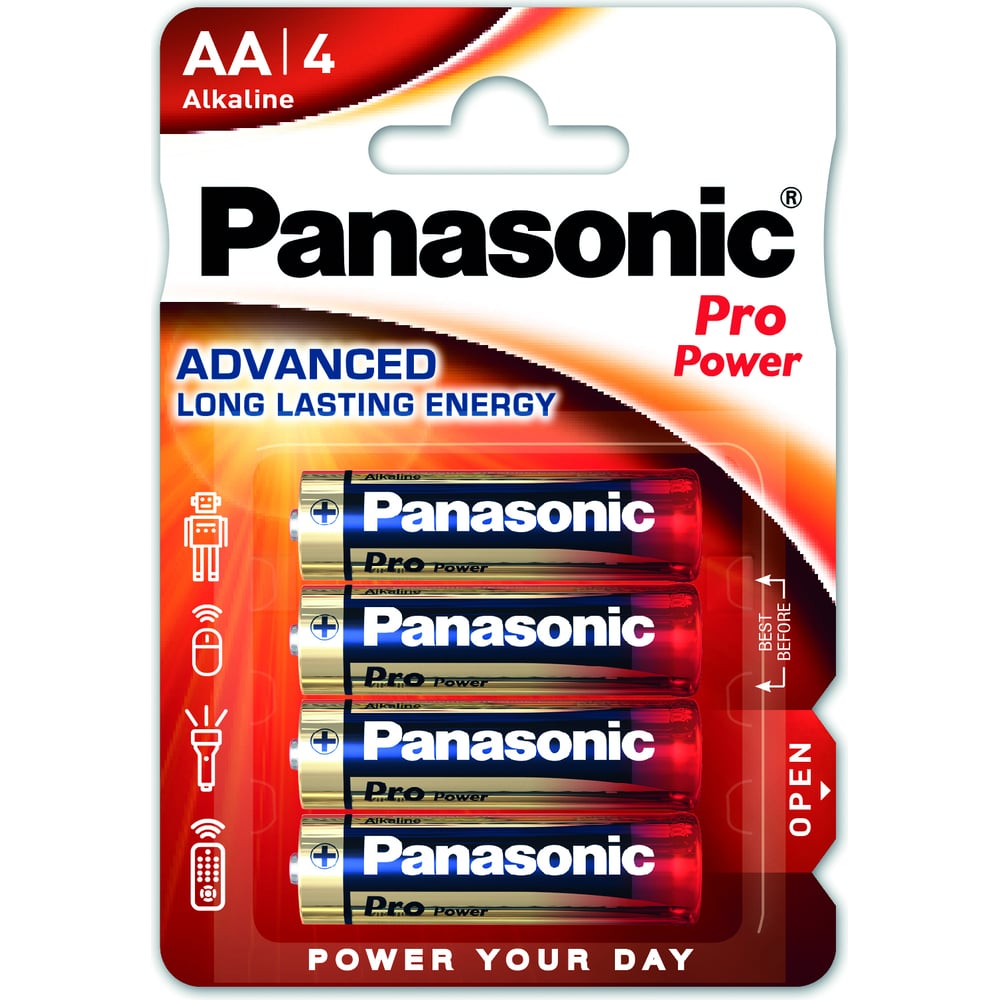 Элементы питания Panasonic LR6 PRO POWER BL4 7413
