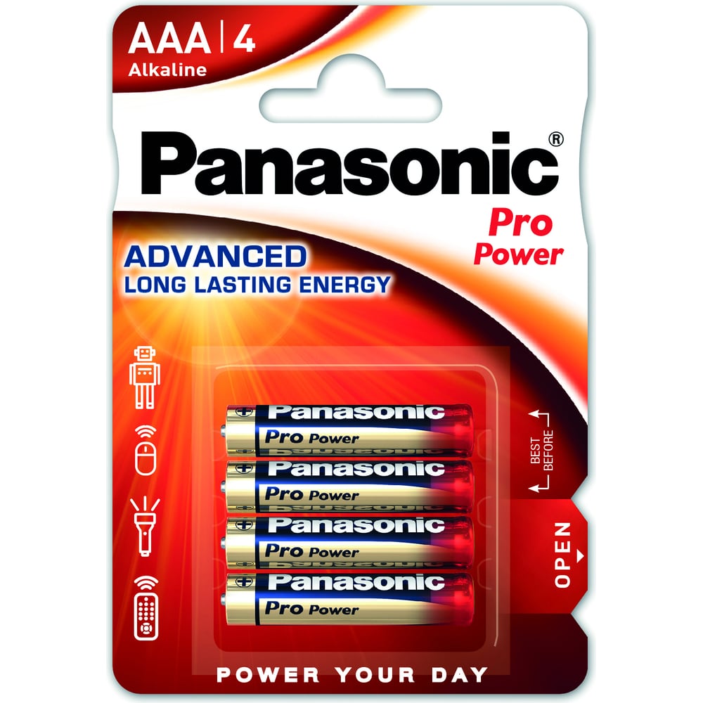 Элементы питания Panasonic LR03 PRO POWER BL4 7412