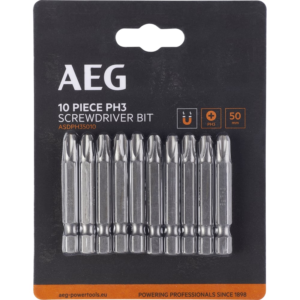 Биты 10 шт, РН3, 50 мм AEG ASDPH35010 4932479514