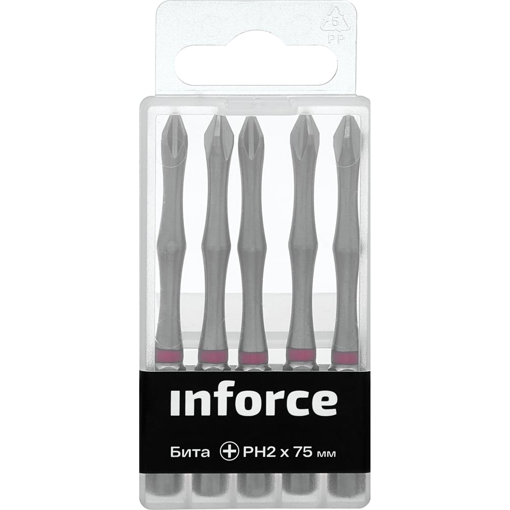 Бита (5 шт PH2 75 мм) Inforce 11-01-293