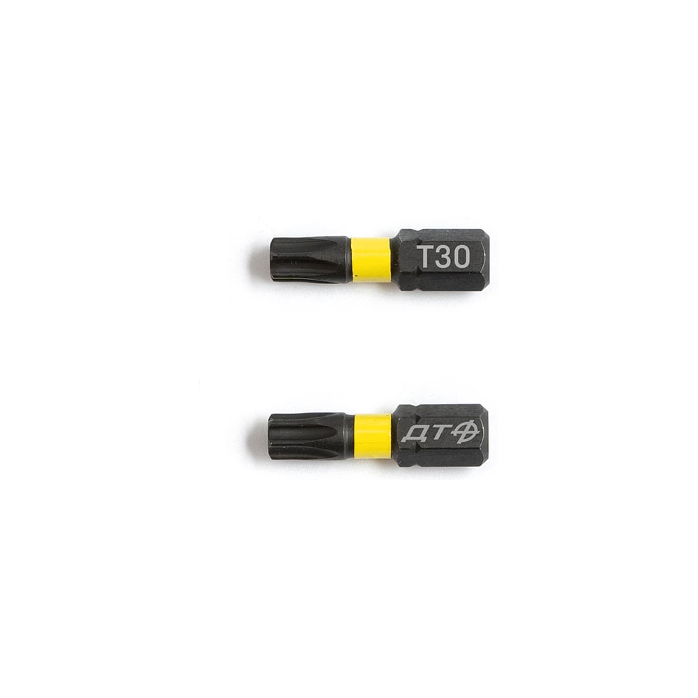 Бита ударная Дело Техники 1/4", Т30 × 25 мм с отверстием, 2шт. 794802