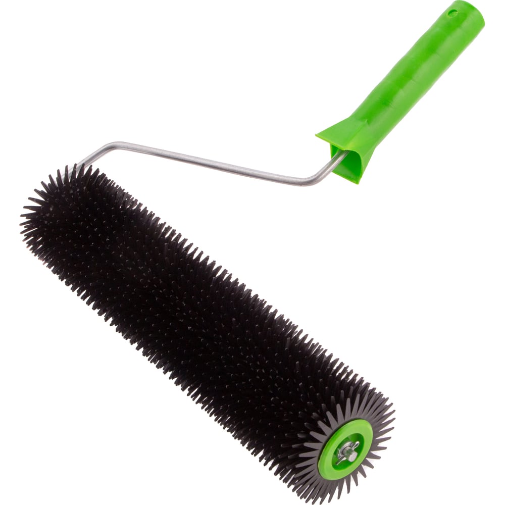 Игольчатый валик для наливных полов СИБРТЕХ с ручкой, острая игла, 300 мм 81111