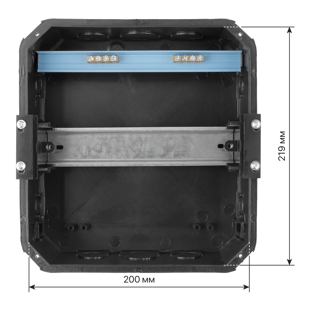 Встраиваемый бокс TDM ELECTRIC ЩРВ-П-8 модулей, пластик, IP41, Антрацит SQ0902-1002