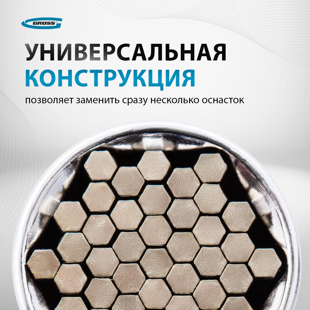 Головка торцевая многоразмерная (3/8" 6-21 мм) GROSS 13191