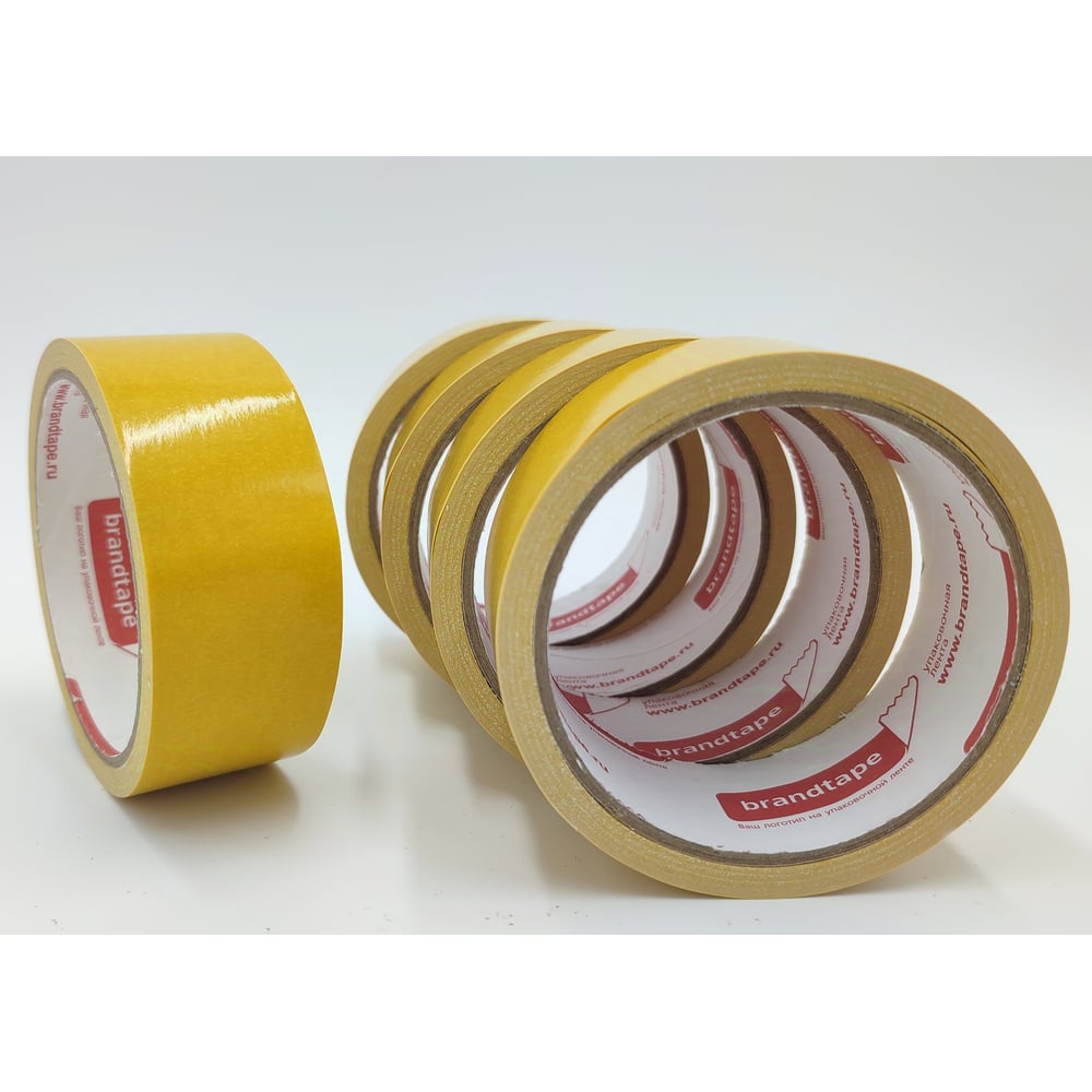 Двухсторонняя клейкая лента Brandtape полипропилен 36мм х 10м (упаковка 4 шт.) 4631177460975