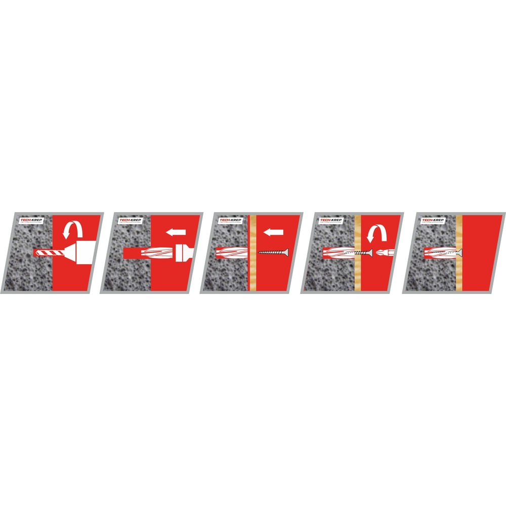 Дюбель для газобетона Tech-Krep RD 8х55 200шт 151897