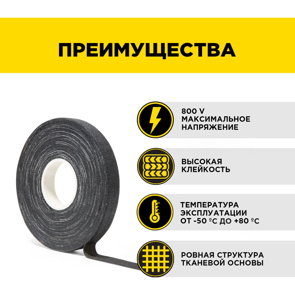 Изолента ХБ AVIORA 15мм 20 м вес 180 г. 305-065