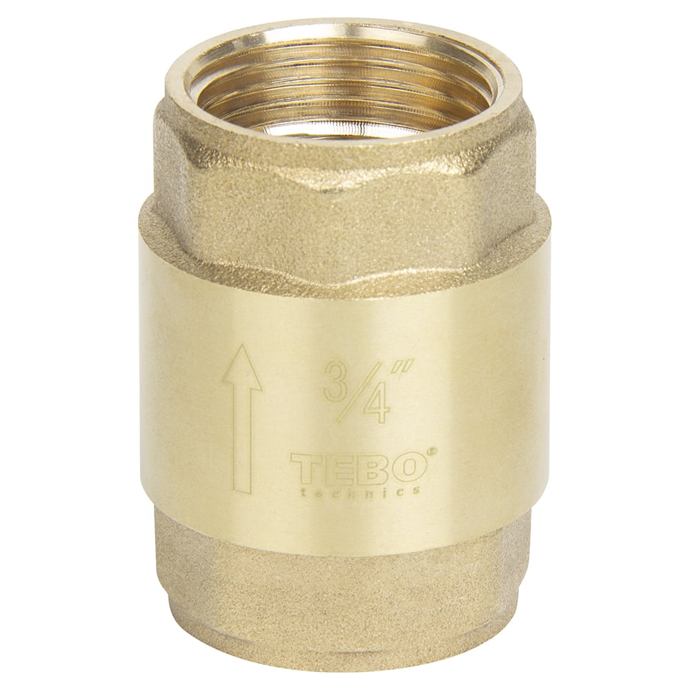 Клапан обратный с латунным сердечником TEBO ВН/ВН 1/2" T-Ко.701.12.CN