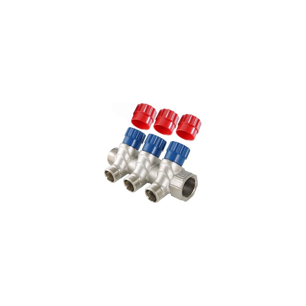 Коллектор с регулирующими вентилями 1х3 вых. 1/2 нар. Valtec VTc.560.N.0603