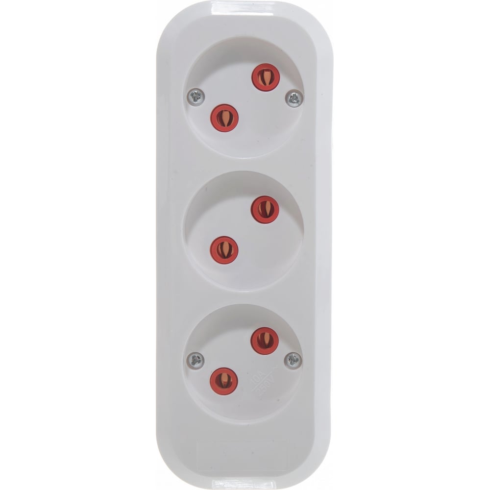 Колодка Navigator, NCA-BL01-03-X-WH, 3 гнезда, б/з, АБС пластик 61585