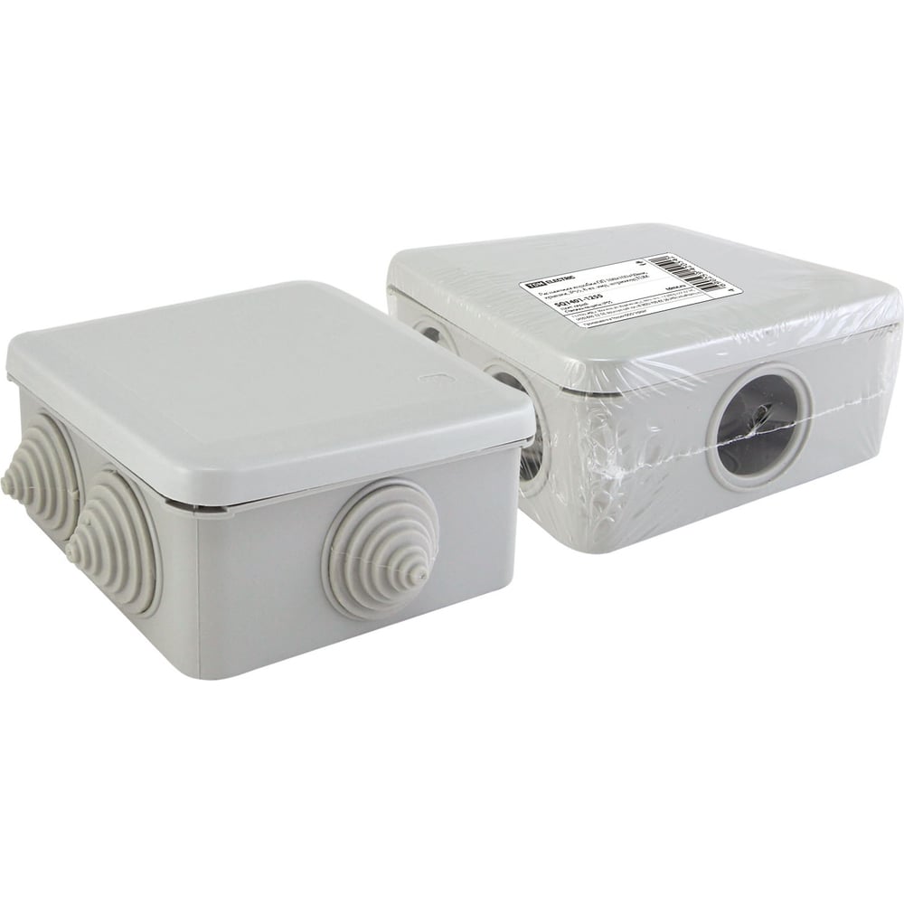 Коробка распределительная TDM ELECTRIC 100х100х50мм, крышка, IP55, 6 входов SQ1401-1255