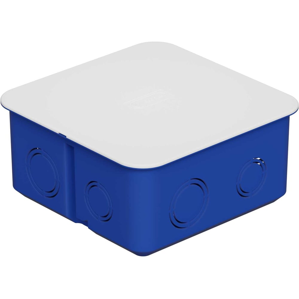 Коробка распределительная Экопласт с/п, 100x100x50мм, без галогена, IP30 цвет синий (1уп.=150шт) 44656HF