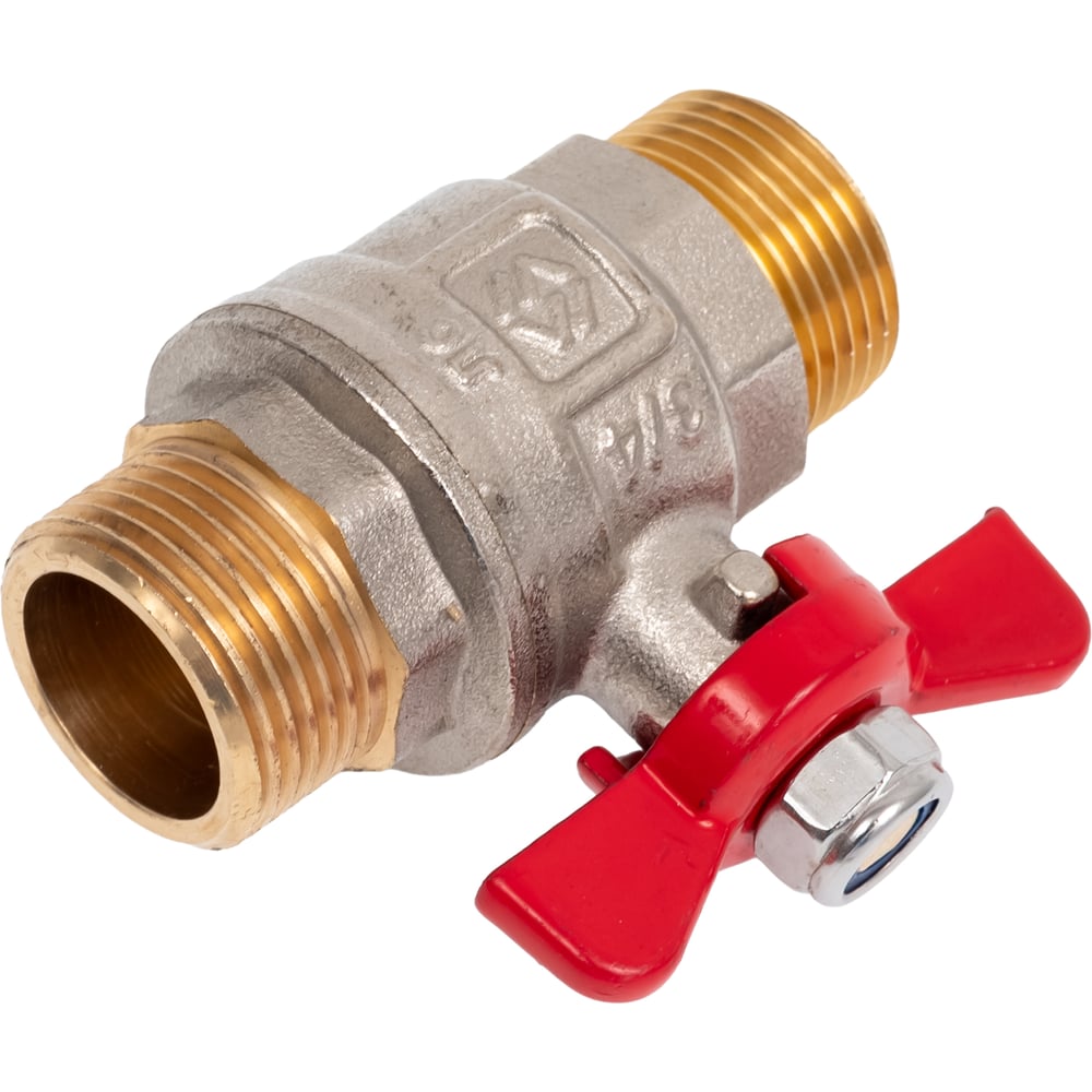 Кран шаровой MVI ГОСТ, 3/4 нар-нар, рукоятка «бабочка» (БЦЦ) BV.915.05