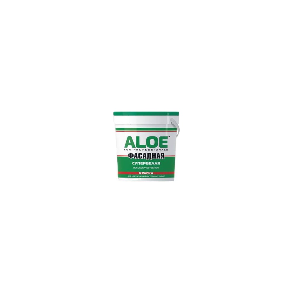 Краска ALOE ВД-АК фасадная супербелый 3 кг 6 8546