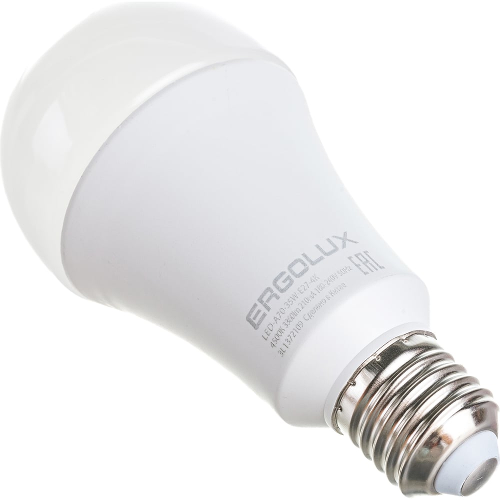 Светодиодная лампа Ergolux LED-A70-35W-E27-4K ЛОН 35Вт E27 4500K 180-240В 14231