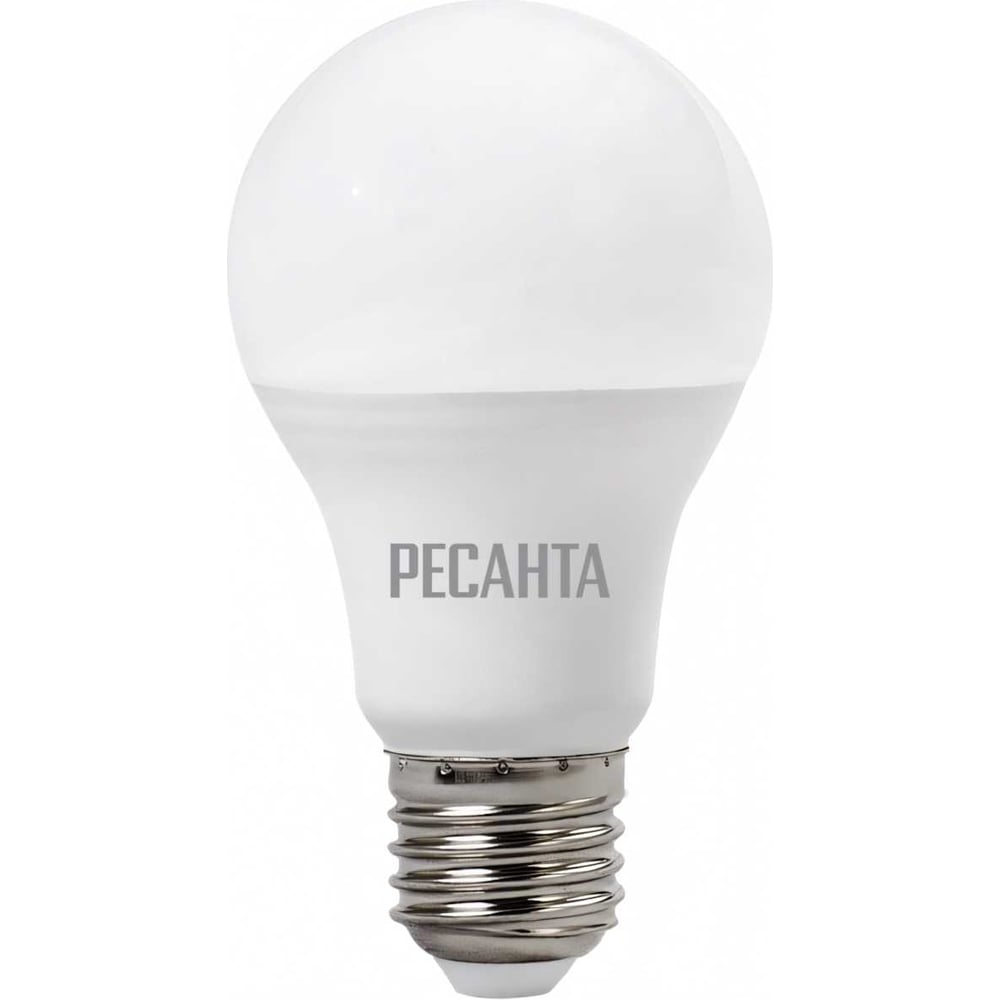 Светодиодная лампа Ресанта LL-R-A60-7W-230-3K-E27 (груша, 7Вт, тепл., Е27) 76/1/11