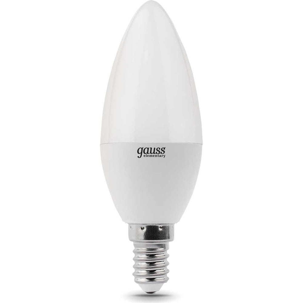 Светодиодная лампа Gauss Elementary Свеча 8W 520lm 3000K Е14 LED 1/10/100 33118