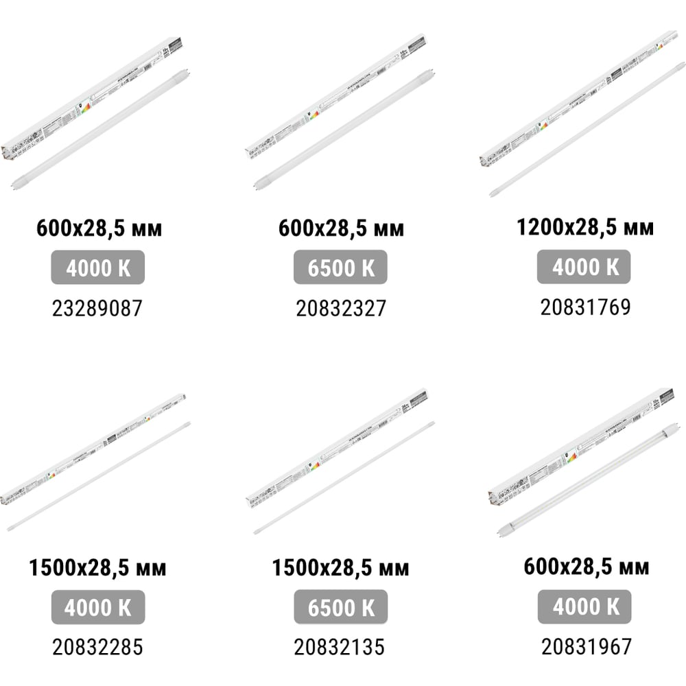 Светодиодная лампа TDM ELECTRIC НЛ-Т8-10 Вт-230 В-6500 К–G13, 600 мм, матовая, стекло, с неповоротным цоколем Народная SQ0340-1502