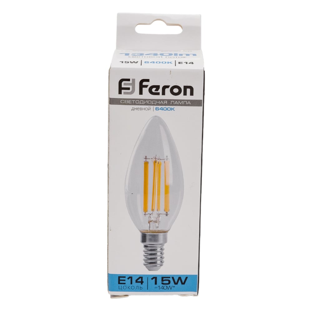 Светодиодная лампа FERON LB-717 Свеча E14 15W 6400K 38259