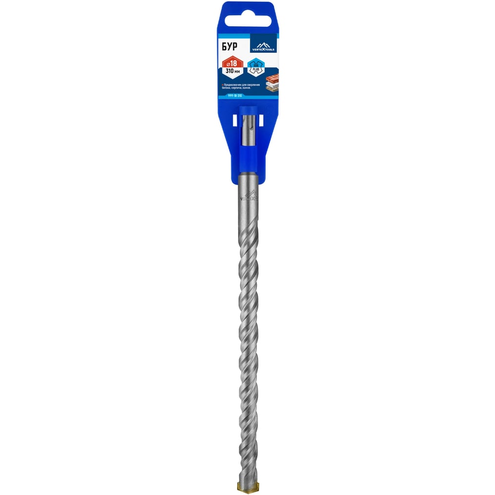 Бур SDS-plus (16х310 мм) Vertextools 999-16-310