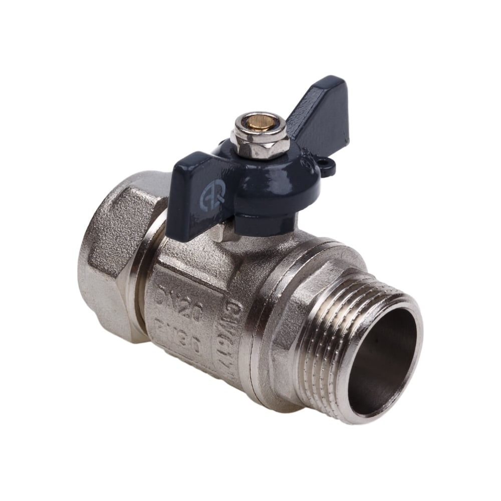 Кран шаровой AQUALINK для МП труб нар 1/2 x16 B бабочка 00876