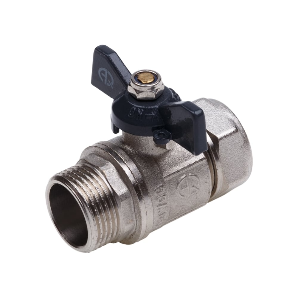 Кран шаровой AQUALINK для МП труб нар 1/2 x16 B бабочка 00876