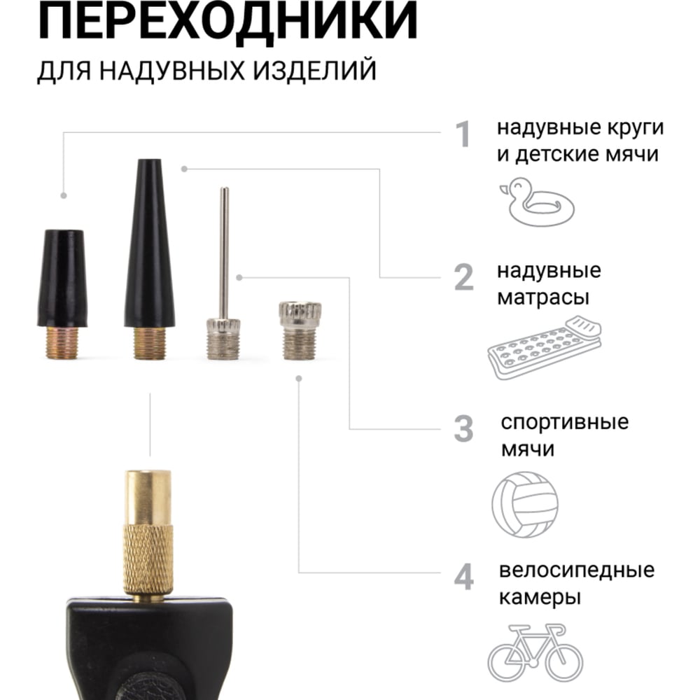 Воздушный компрессор AUTOPROFI 60 л./мин., 12v/23a, 280w, шланг 3 м., шнур питания 3 м., питание от акб, клапан для регулир. давления, набор из 4-х переходников для надувн. изделий, сумка AK-600