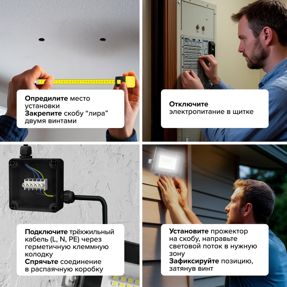 Светодиодный прожектор Lumin'arte 100вт 5700к ip65 8000лм черный LFL-100W/06