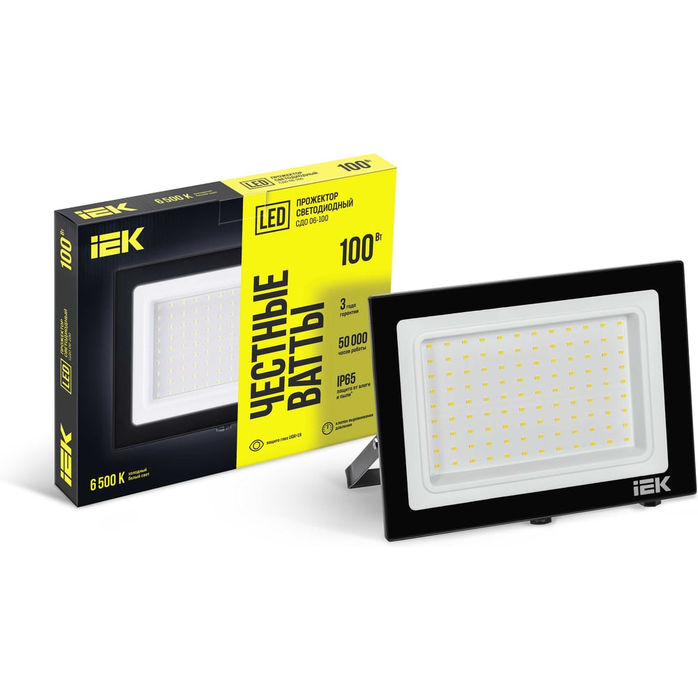 Светодиодный прожектор IEK СДО 06-100 черный IP65 6500K LPDO601-100-65-K02