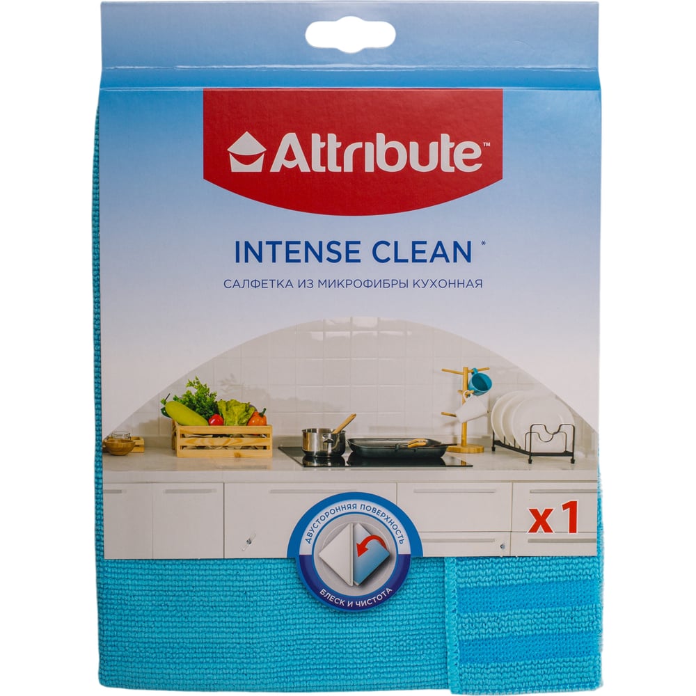 Салфетка Attribute Intense Clean из микрофибры кухонная ACS111