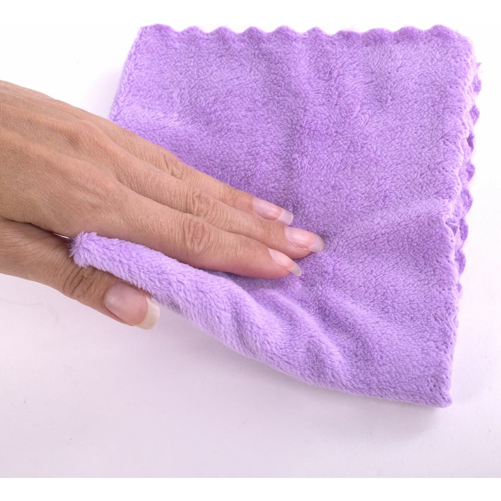 Салфетки для уборки LAIMA Pastel Home из плюшевой микрофибры, 30x30 см, комплект 20 шт 608444