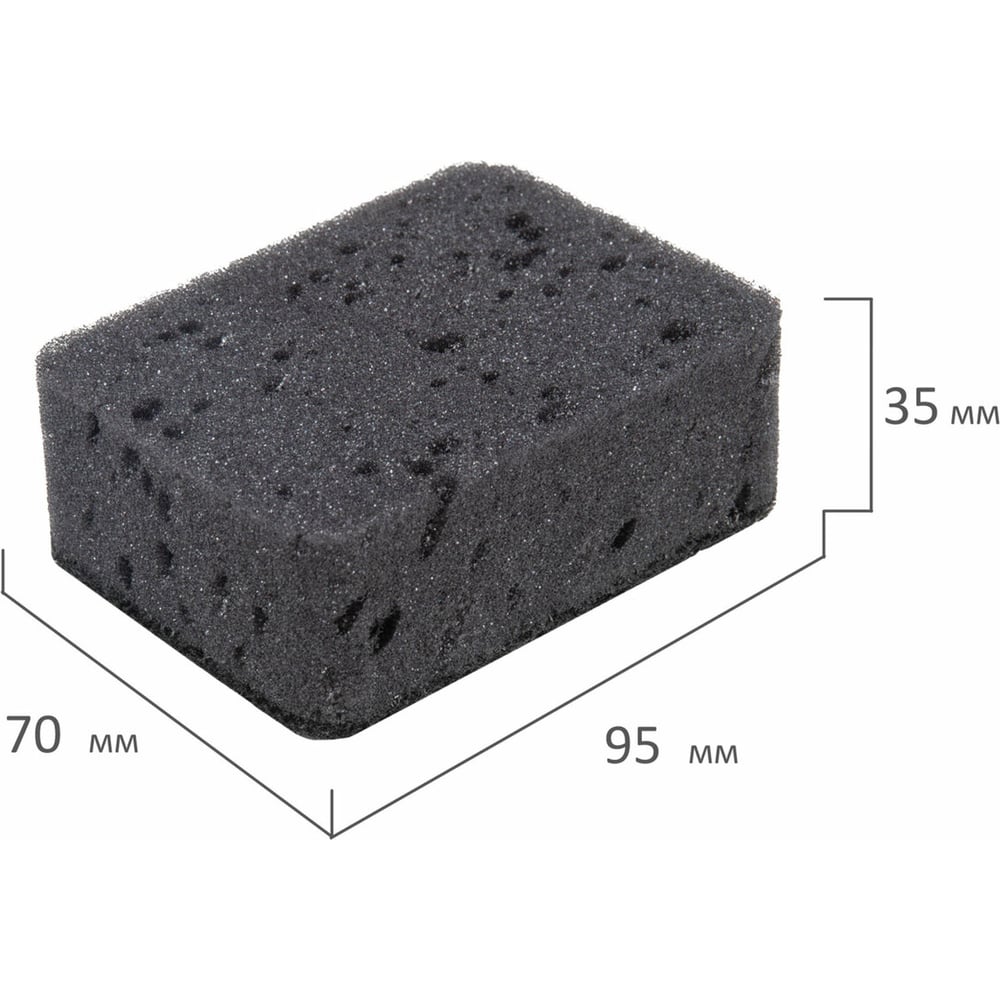 Губки для посуды LAIMA big black 95x70x35 мм, комплект 10 шт., крупнопористый поролон/абразив 608650