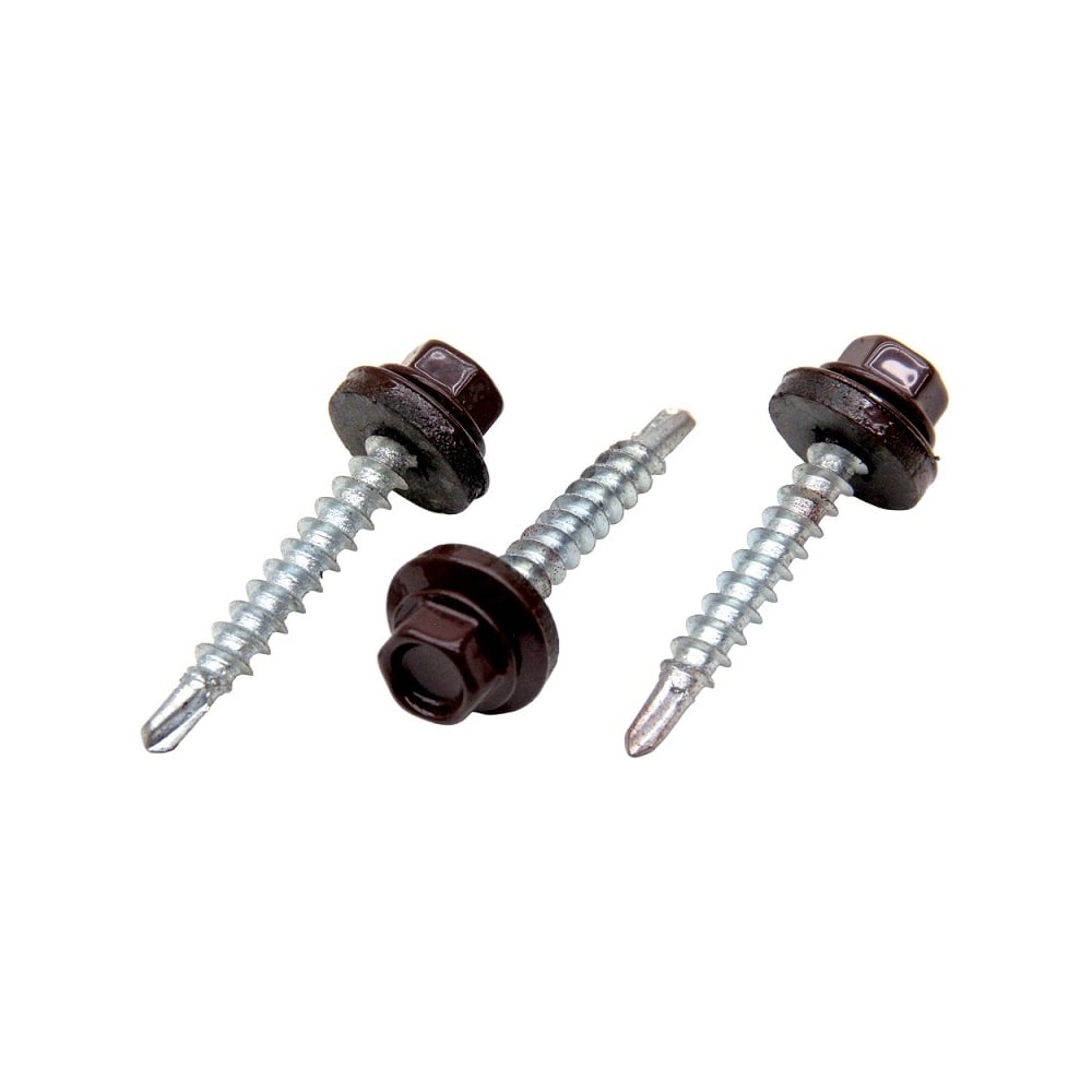 Саморез кровельный STALMAX LSR-W 4,8х29 (RAL 6005 (Зелёный мох)) сверло №2 для дер. обреш. с EPDM шайбой (арт. 10217) оц. сталь (уп. 250 шт) 10217-023