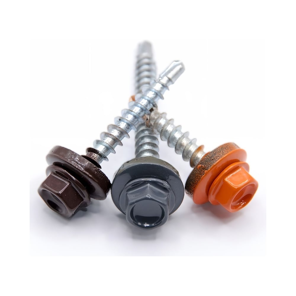 Саморез кровельный STALMAX LSR-W 4,8х29 (RAL 3003 (Рубиново-красный)) сверло №2 для дер. обреш. с EPDM шайбой (арт. 10232) оц. сталь (уп. 250 шт) 10232-023