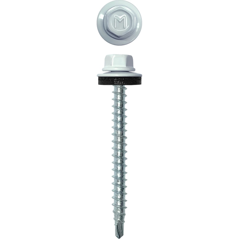 Кровельный саморез Daxmer 4,8х50 RAL 9003, сверло №1, 150 шт. 00000304045