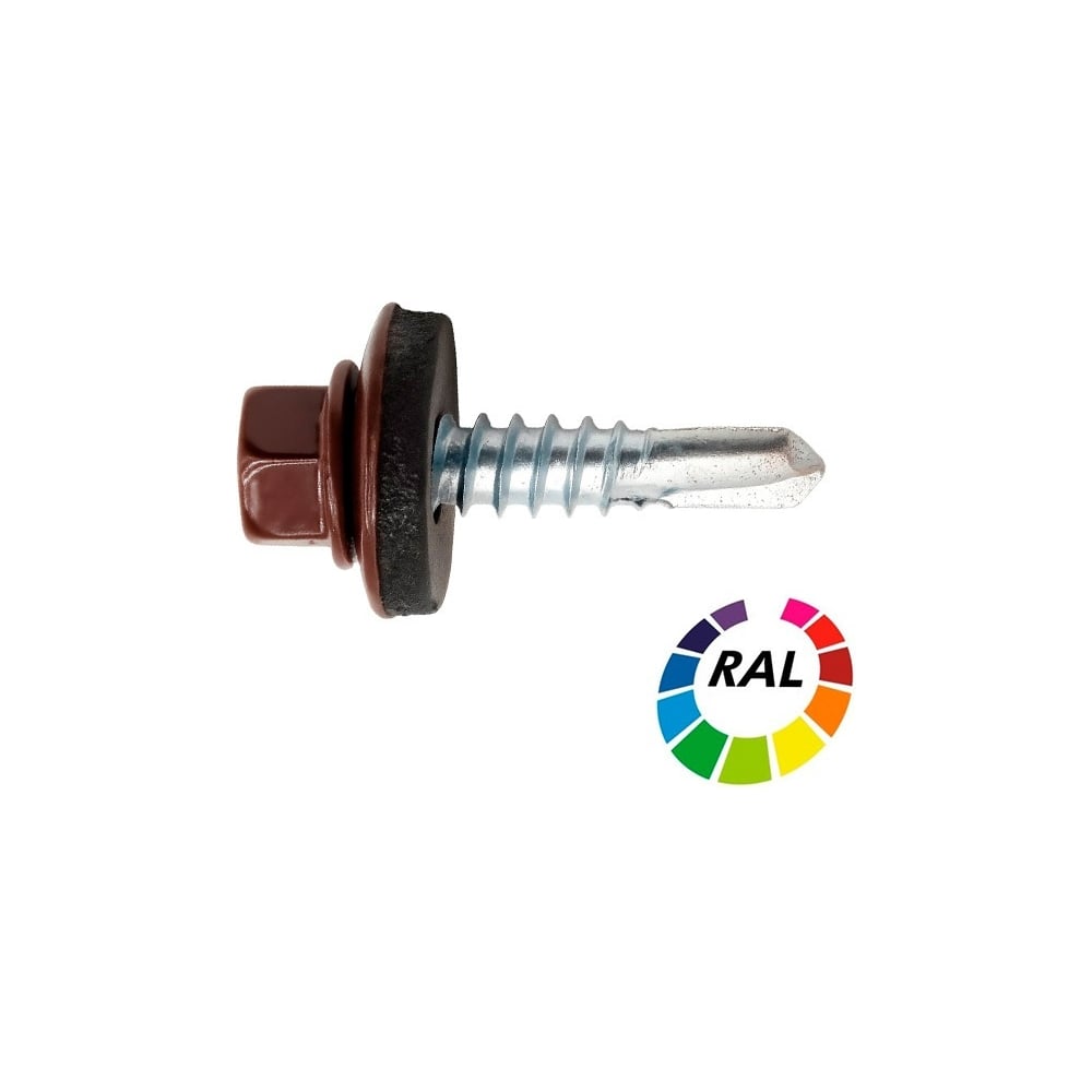 Саморез кровельный STALMAX LSR-M 5,5х25 (RAL 7004 (Сигнальный серый)) сверло №3 для мет. обреш. с EPDM шайбой (арт. 10337) оц. сталь (уп. 250 шт) 10337-023