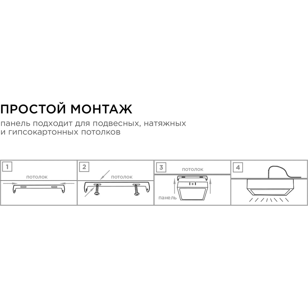 Светодиодная панель Apeyron накладная квадратная 220В, 12Вт, алюминиевый корпус, изолированный драйвер ТБ 06-43