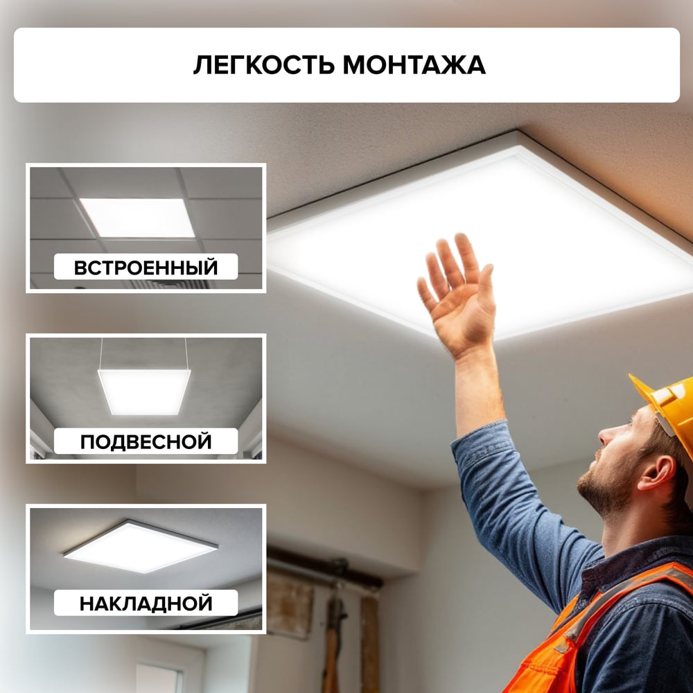 Светодиодная универсальная панель Wolta ОПАЛ холодный свет 6500K, 36Вт ULPC36W60-04-02