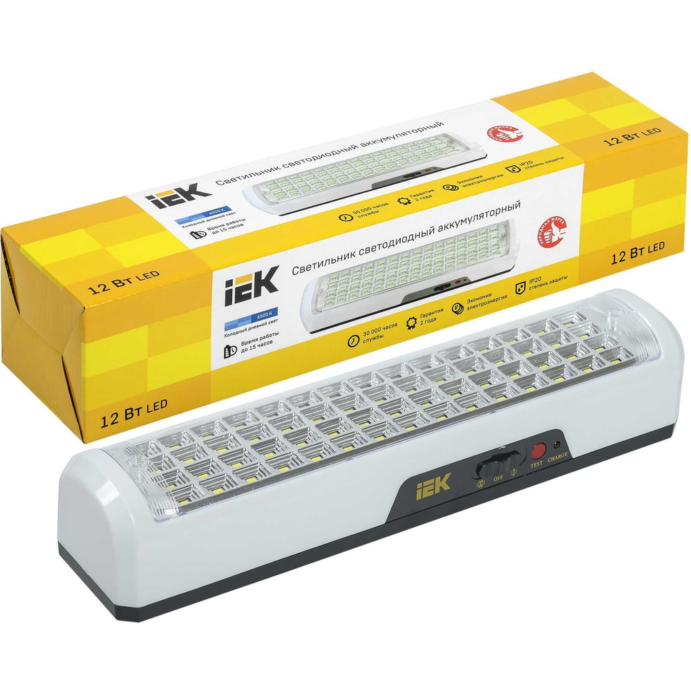 Светильник IEK, ДБА 3928 аккумулятор 15ч 12вт LDBA0-3928-60-K01