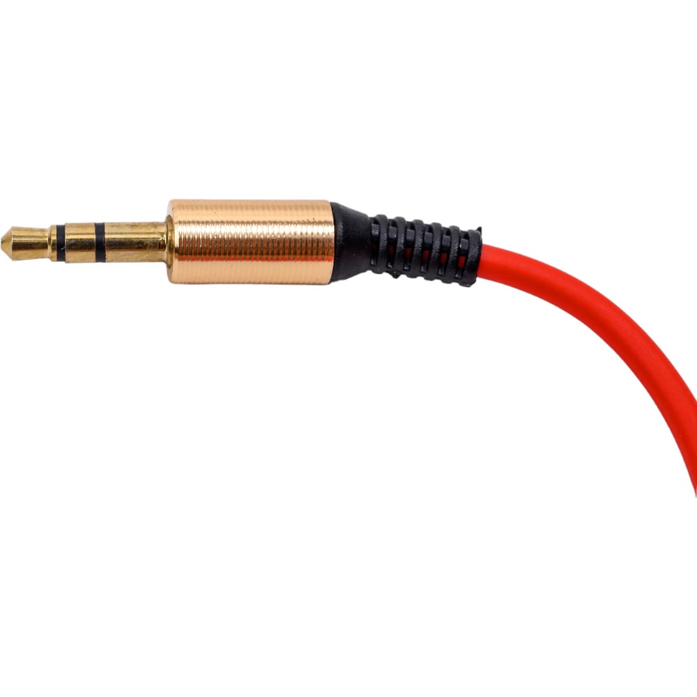 Спиральный аудио кабель Cablexpert Jack 3.5(M)/Jack 3.5(M), угловой, 1.8м, красный, коробка CCAB-02-35MMLC-1.8MR
