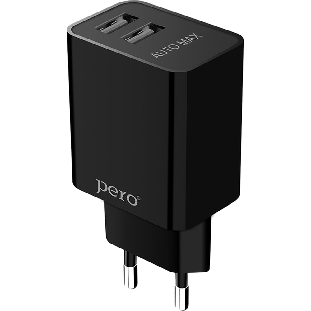Сетевое зарядное устройство PERO TC02 2USB 2.1A черный ТС02BL2A