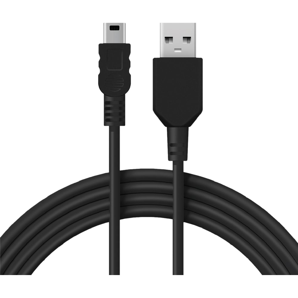 Кабель REXANT USB mini USB длинный штекер 1М черный 18-4402