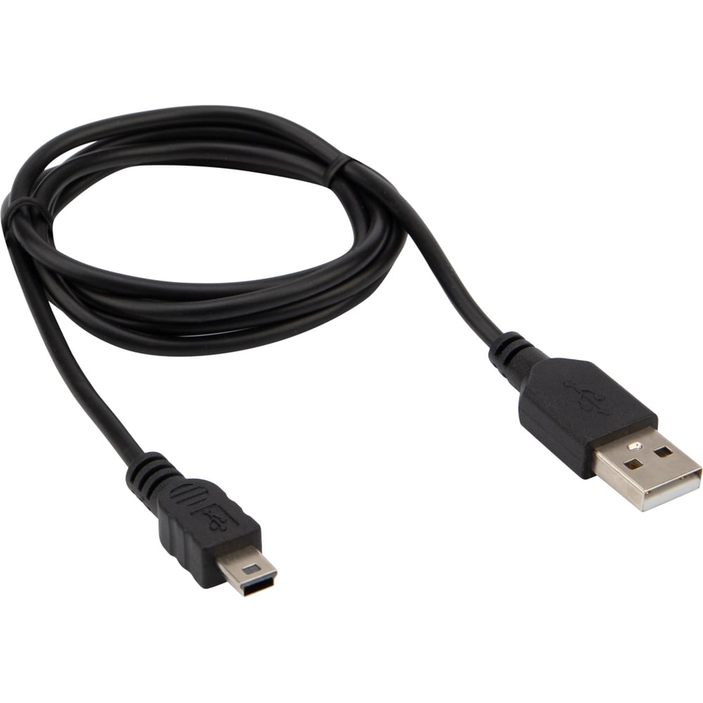 Кабель REXANT USB mini USB длинный штекер 1М черный 18-4402