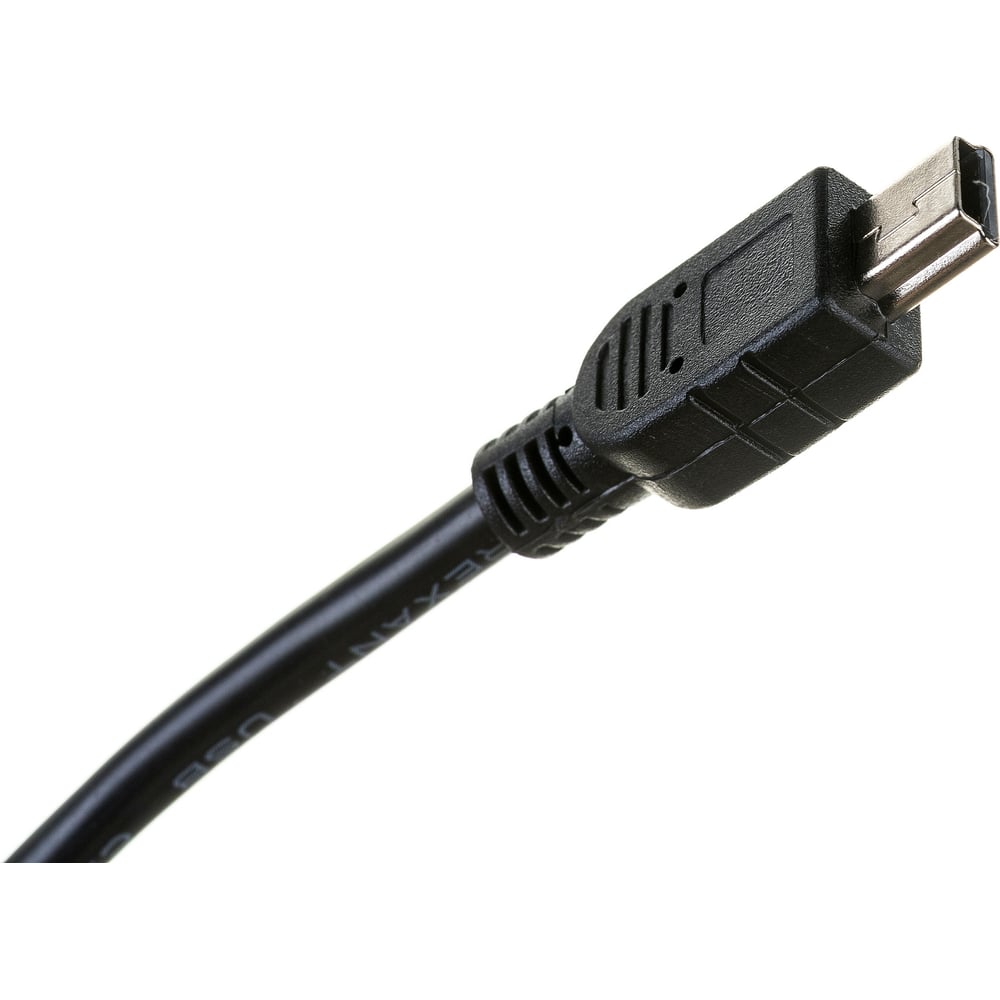 Кабель USB - mini USB REXANT 0.2 метра, черный 18-1131-2