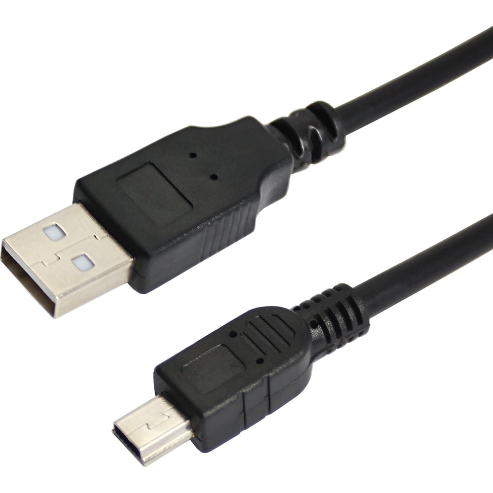 Кабель USB - mini USB REXANT 0.2 метра, черный 18-1131-2