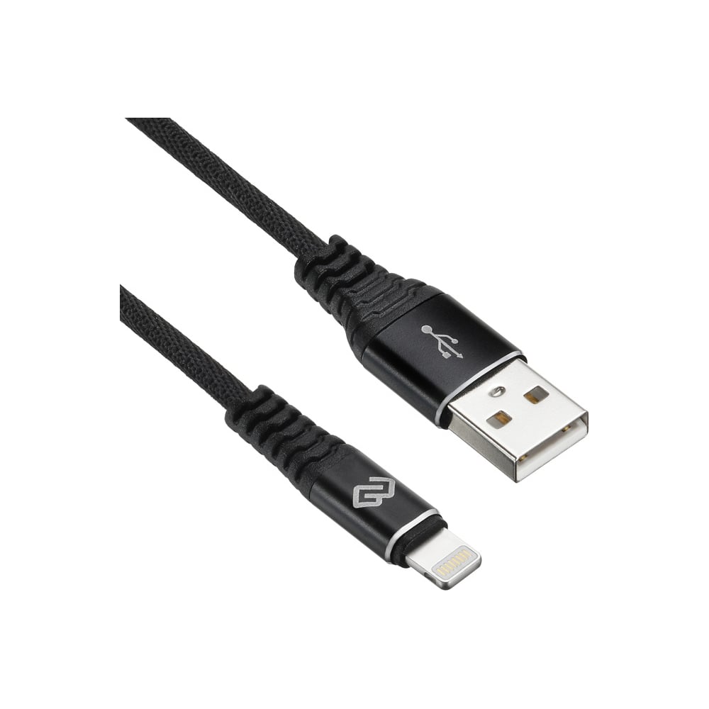 Кабель DIGMA LIGHT-3M-BRAIDED-BLK USB (m)-Lightning (m) 3м черный 1080255
